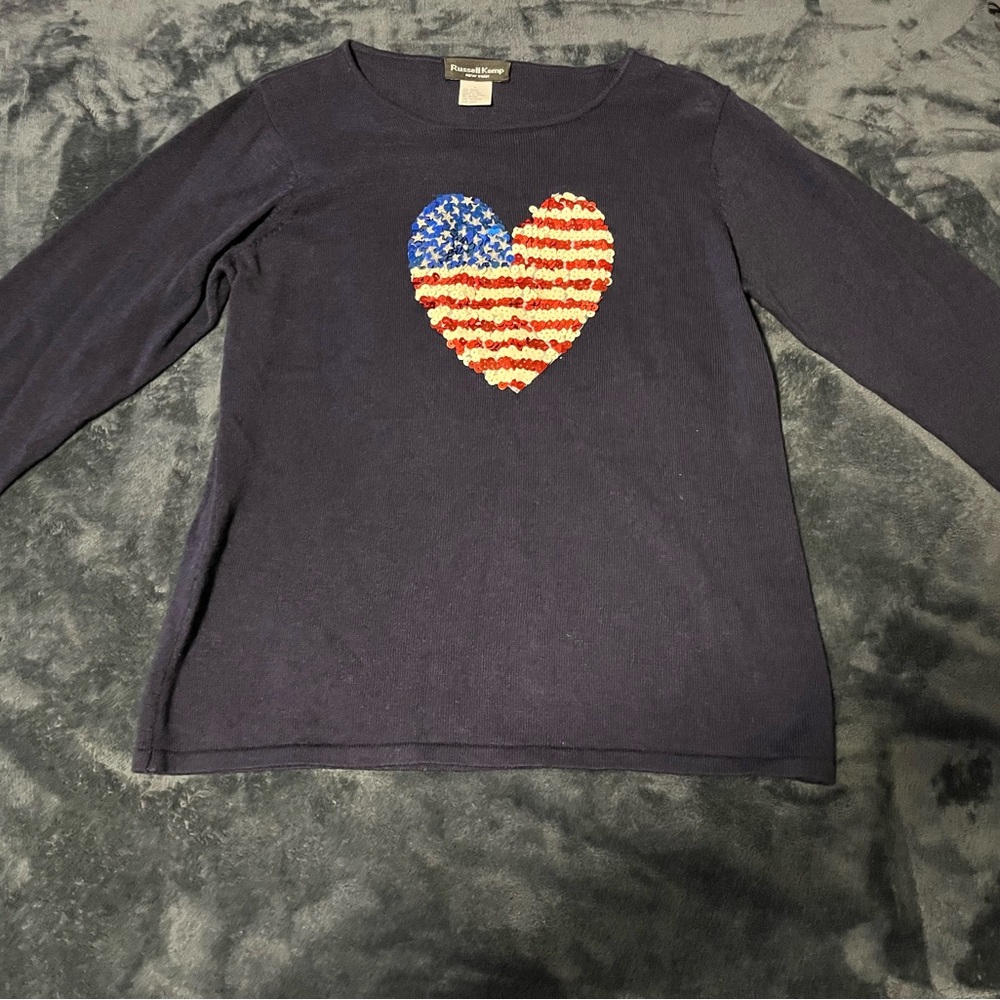 Russell Kemp Kids Navy Long Sleeve with Heart Design